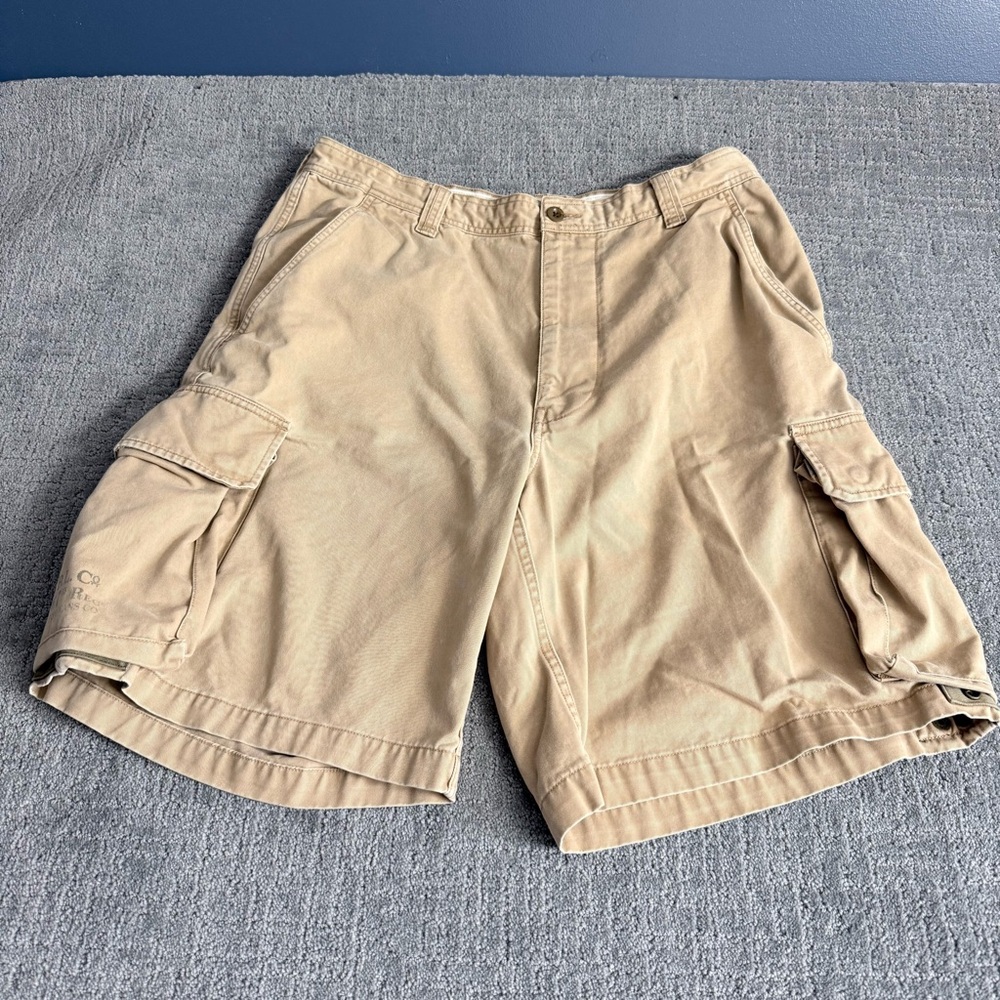 Ralph Lauren Polo Jeans Mens VTG Cargo Shorts 67th REG Sz 36 Military Tan Khaki